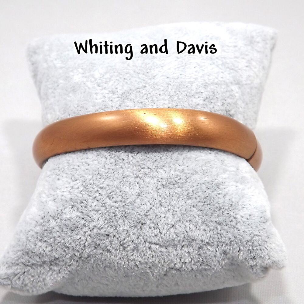 Vintage Whiting & Davis Copper Hinged Bracelet, 1960s